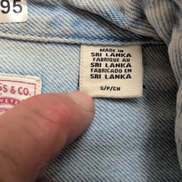 Chemise Levi's Made in Sri Lanka Femme S Western Jean Bleu Vintage
