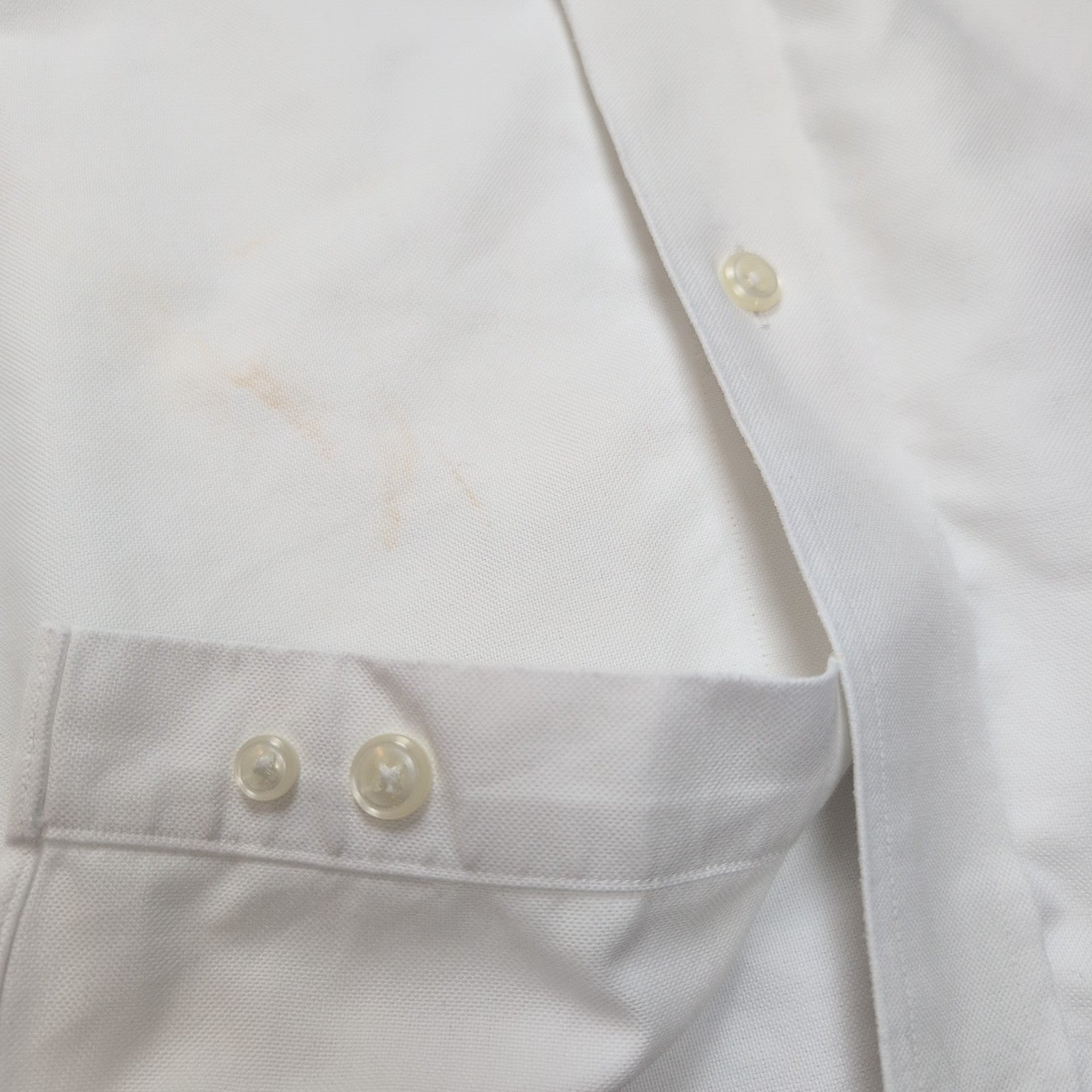 Chemise L.L. BEAN Homme XXL Blanche Manches Courtes Poche Wrinkle Free