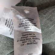 Chemise Primark 100% Lin Vert Kaki Clair Manches Courtes Taille M