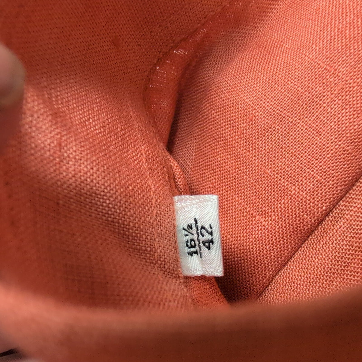 Chemise Peter & Sons New York L/XL 100% Lin Orange Neuve Sans Étiquette