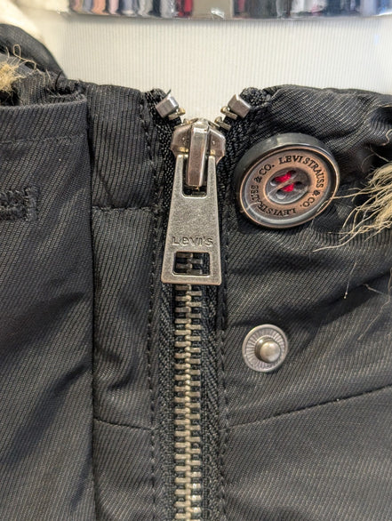 Parka levis noir capuche sherpa Nylon Femme M TBE | 295BSR
