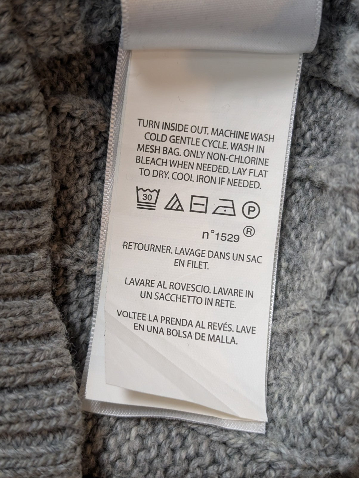 Pull POLO RALPH LAUREN Homme Gris Torsadé Cable Knit Logo Marine Taille XL XXL