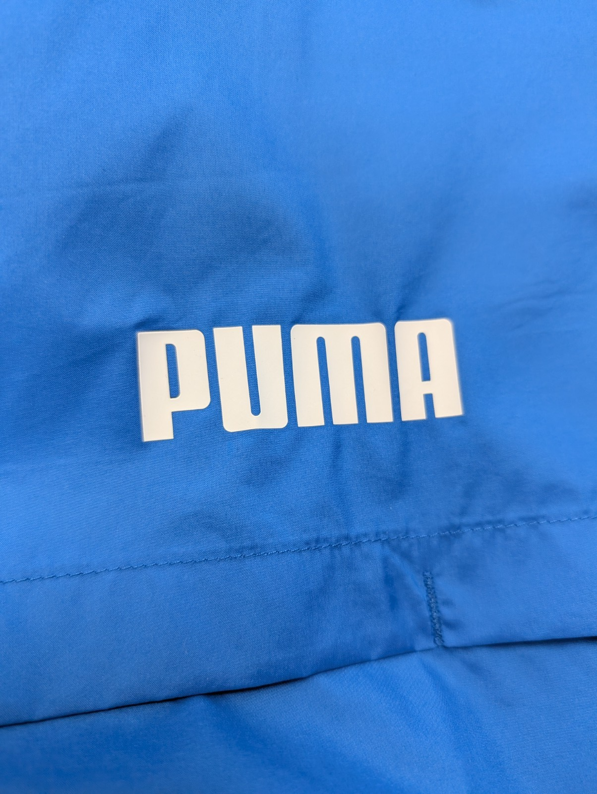 Coupe-Vent Puma XXL Bleu Électrique Vif Veste Sport à Capuche Filet