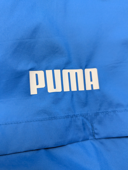 Coupe-Vent Puma XXL Bleu Électrique Vif Veste Sport à Capuche Filet