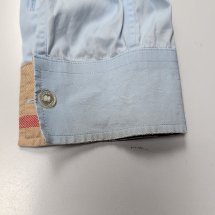 Chemise Burberry Brit Vintage Taille XL Bleu Clair Coton Logo Brodé