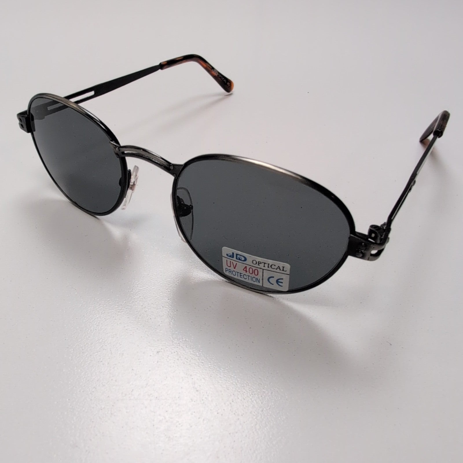 Lunettes de soleil Y2K JD Optical Acier Brossé et Imitation Bois