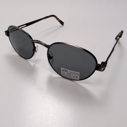 Lunettes de soleil Y2K JD Optical Acier Brossé et Imitation Bois