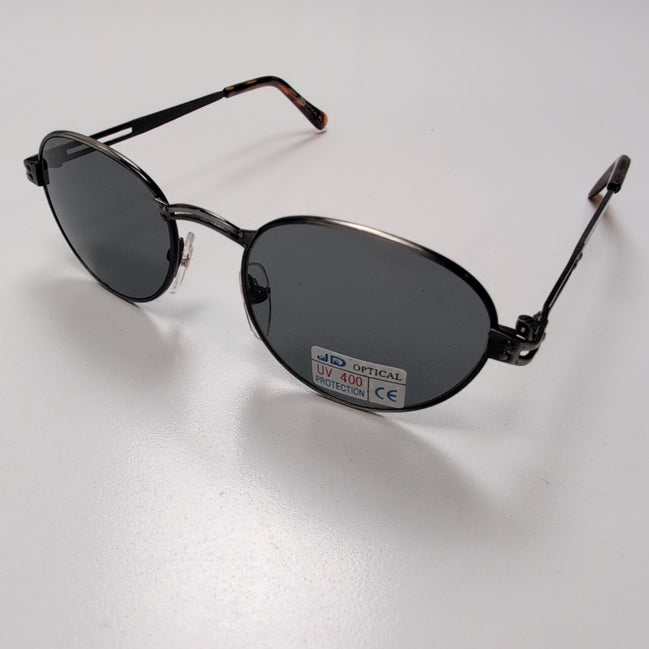 Lunettes de soleil Y2K JD Optical Acier Brossé et Imitation Bois