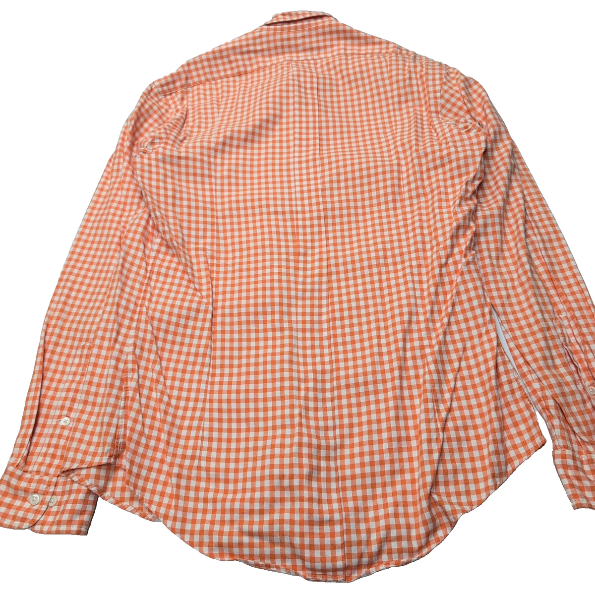 Chemise Polo Ralph Lauren L Orange Carreaux Custom Fit Cintrée Button Down Shirt