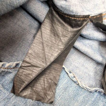 Chemise Zara Man western L denim bleu boutons pression manches longues