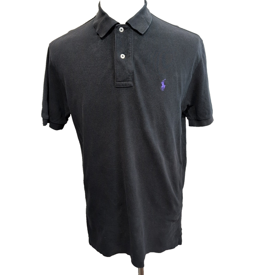 Polo Ralph Lauren Homme M Noir Logo Violet Polo Manches Courtes