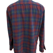 🔥Chemise LEVI'S Relaxed Flanelle Très Épaisse Bordeaux Bleu & Vert Taille M