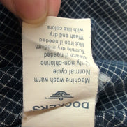 Chemise Dockers bleu marine à petits carreaux manches courtes taille XL