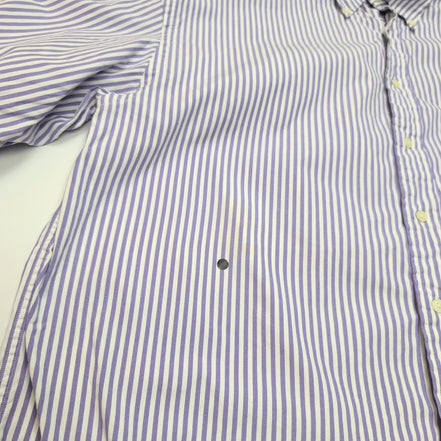 Chemise Nautica XXL Violet Rayures 100% Coton Mercerisé Logo Brodé
