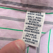 Chemise Ralph Lauren Ellington TALK L Manches Courtes Lilas Rayures Vertes Logo