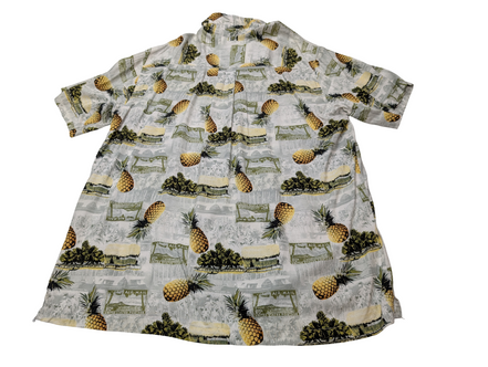 Chemise hawaïenne M.E. Sport ananas manches courtes taille XL