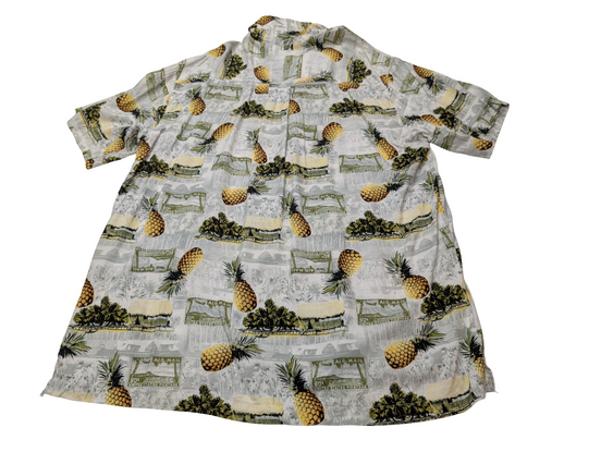 Chemise hawaïenne M.E. Sport ananas manches courtes taille XL