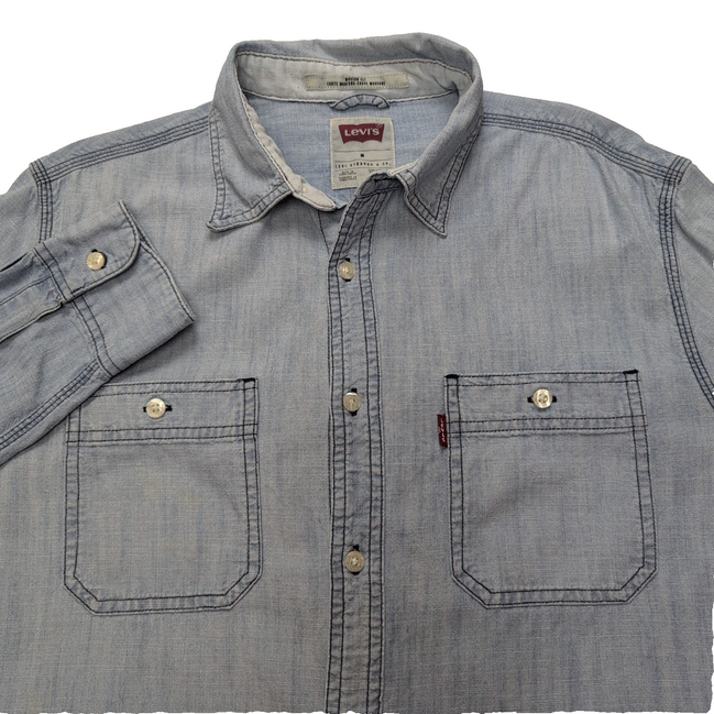 Chemise Levi's bleu jean manches longues taille M #203e