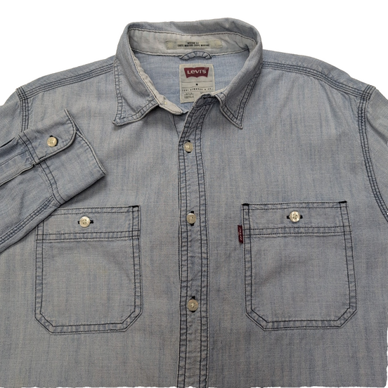 Chemise Levi's bleu jean manches longues taille M #203e
