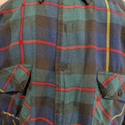 Coleman Outdoors Surchemise Matelassée Flanelle T.M Veste Carreau Vert Bleu |244