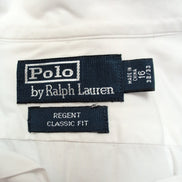 Chemise Polo Ralph Lauren blanche Classic Fit sans logo taille L regent