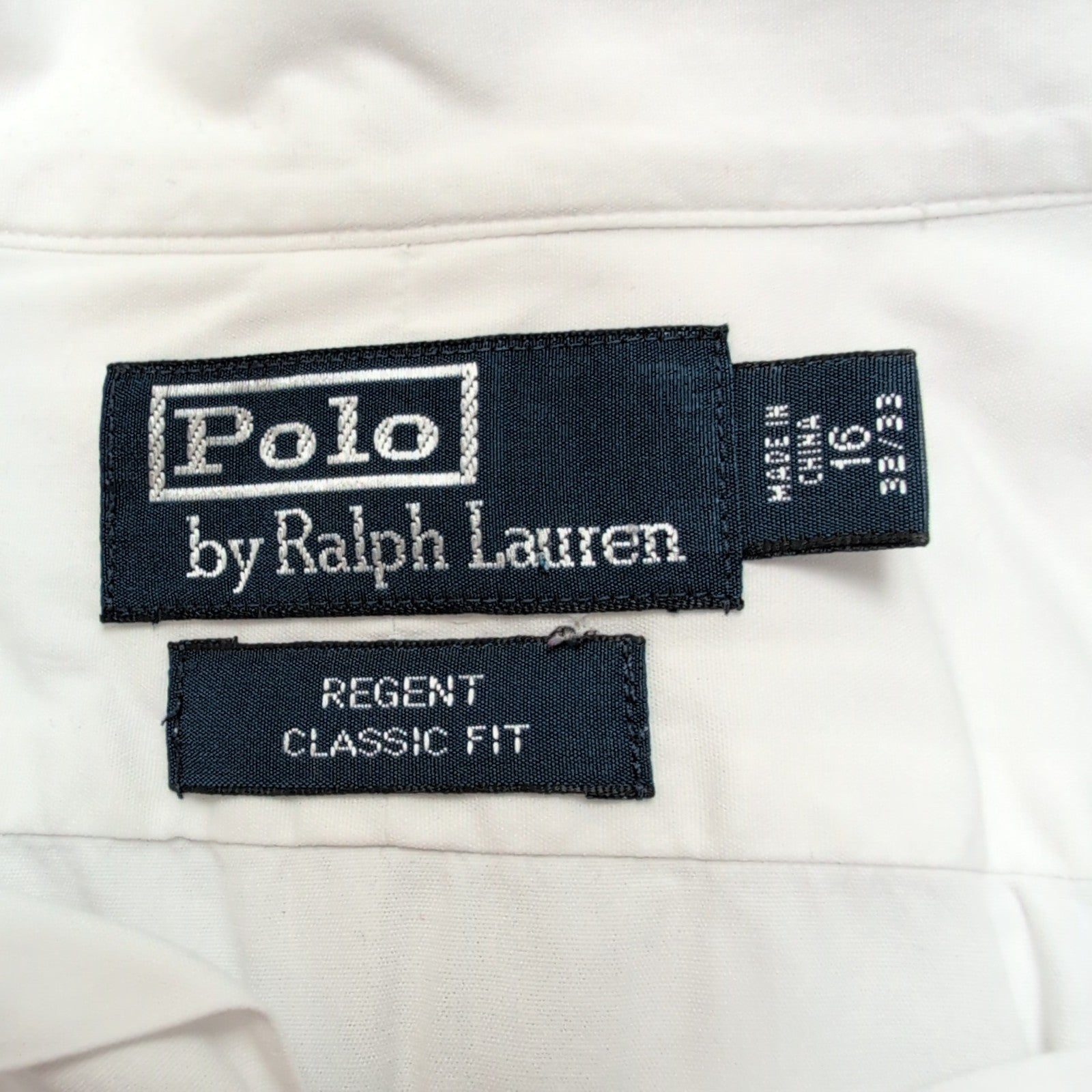 Chemise Polo Ralph Lauren blanche Classic Fit sans logo taille L regent