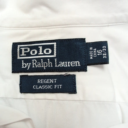 Chemise Polo Ralph Lauren blanche Classic Fit sans logo taille L regent