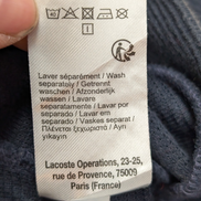 Pull Lacoste M FR4 bleu marine Color Block coton crocodile brodé