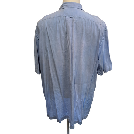 Chemise Ralph Lauren 2X Big XXL XXXL Lin Coton Bleue Logo Jaune Manches Courtes