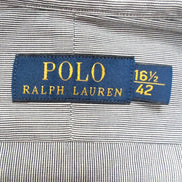 Chemise Ralph Lauren M/L Grise Logo Marron Manches Longues