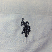 Chemise U.S. Polo ASSN bleu clair uni manches longues 1 poche taille L