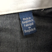 Chemise TOMMY HILFIGER Grise à Col Blanc Winchester Manches Longues - Taille XL