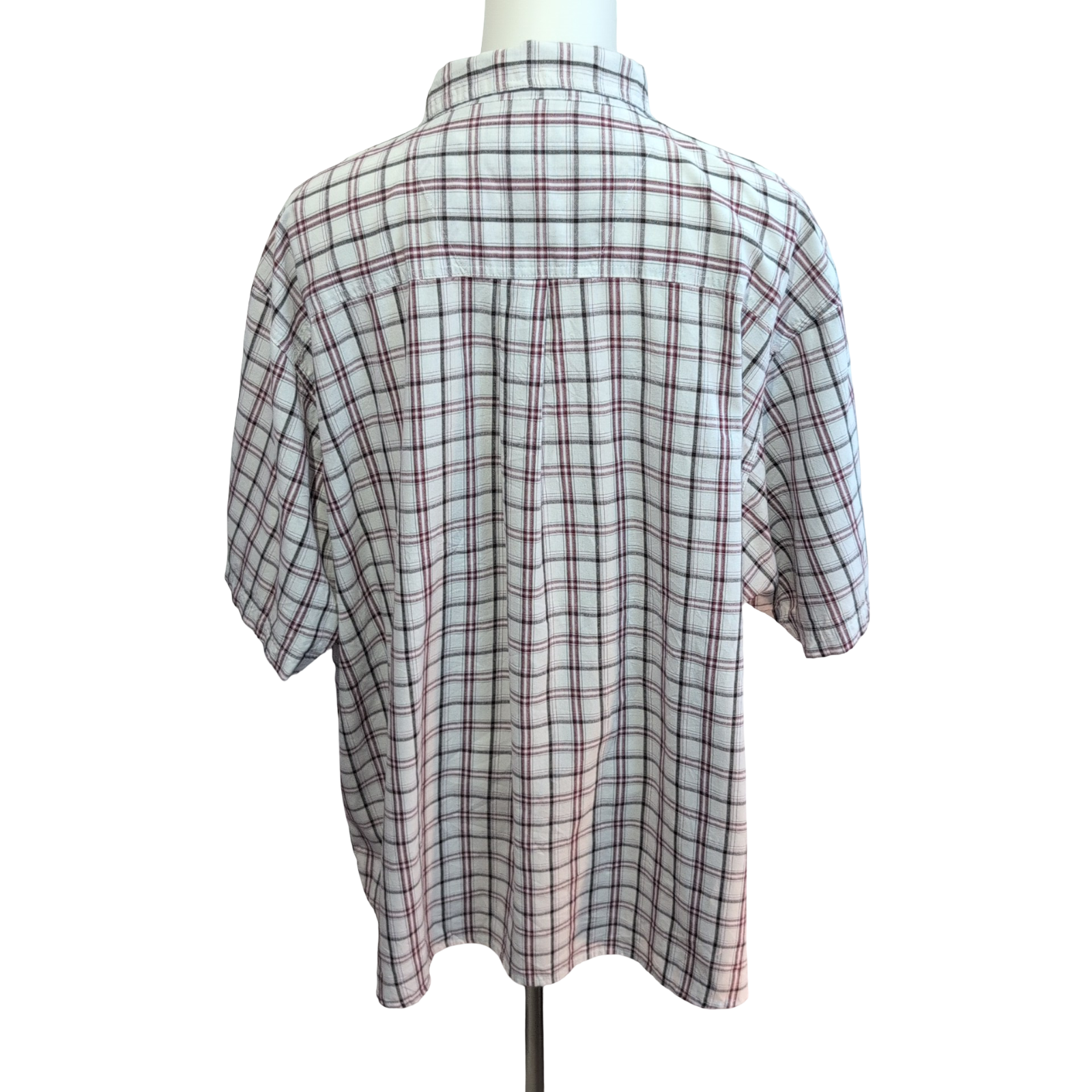 Chemise Wrangler Rugged Wear Manches Courtes Carreaux Rouge Noir Blanc T. 4XL