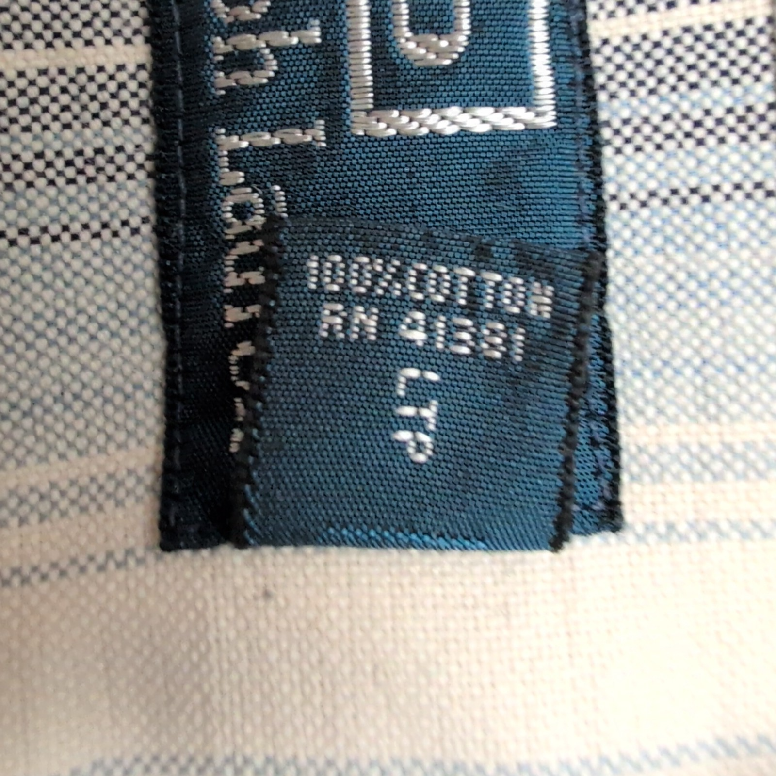 Chemise Polo Ralph Lauren L Western Oxford Rayures Bleu Blanc Boutons en pierre