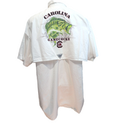 Chemise Pêche Columbia PFG Carolina Gamecocks XL Blanc Poisson Manches longues