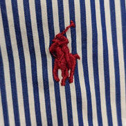 Chemise Polo Ralph Lauren bleue à rayures enfant Taille 12 L custom Fit