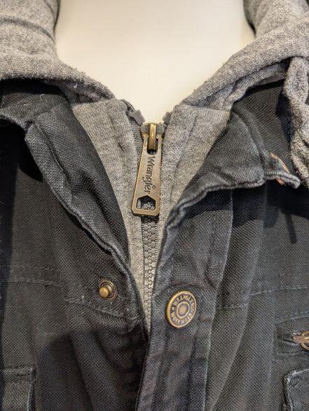 Blouson Wrangler Workwear XL 46/48 Veste Matelassée Chaude Capuche Noir