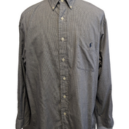 Chemise Ralph Lauren Yarmouth Pied-de-Poule Bleu Marine et Blanc - Taille XL