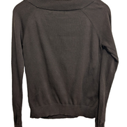 Pull femme LAUREN Ralph Lauren marron col boucle cuir coton taille M