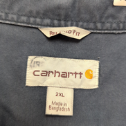 Chemise Carhartt 2XLT Relaxed Fit Bleu Marine Manches Courtes 100% Coton