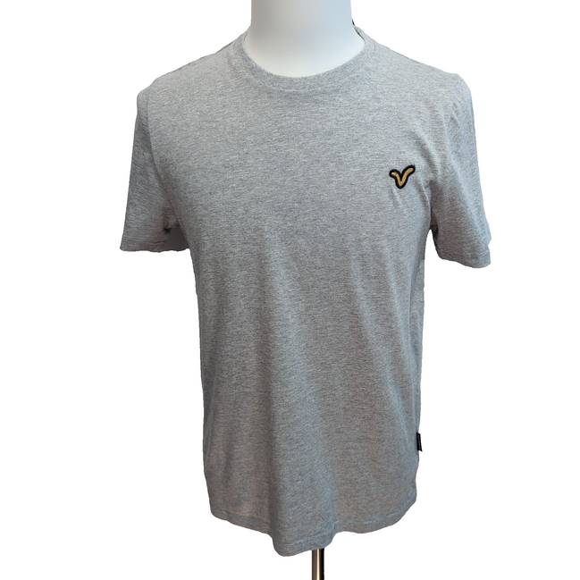 T-shirt VOI Jeans Co Gris Taille M Neuf Étiquette Logo Brodé Coton Viscose