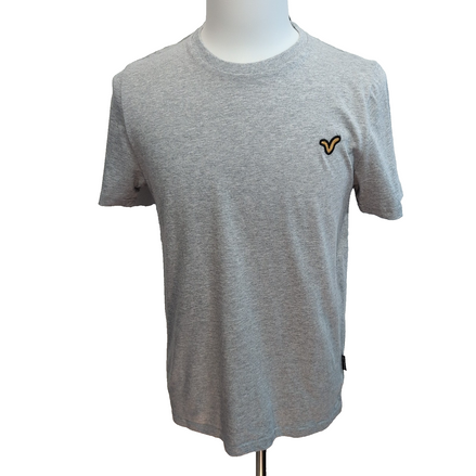 T-shirt VOI Jeans Co Gris Taille M Neuf Étiquette Logo Brodé Coton Viscose