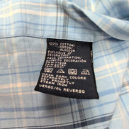 Chemise Tommy Hilfiger Manche Courte Bleu Ciel Carreaux Taille XXL Une Poche