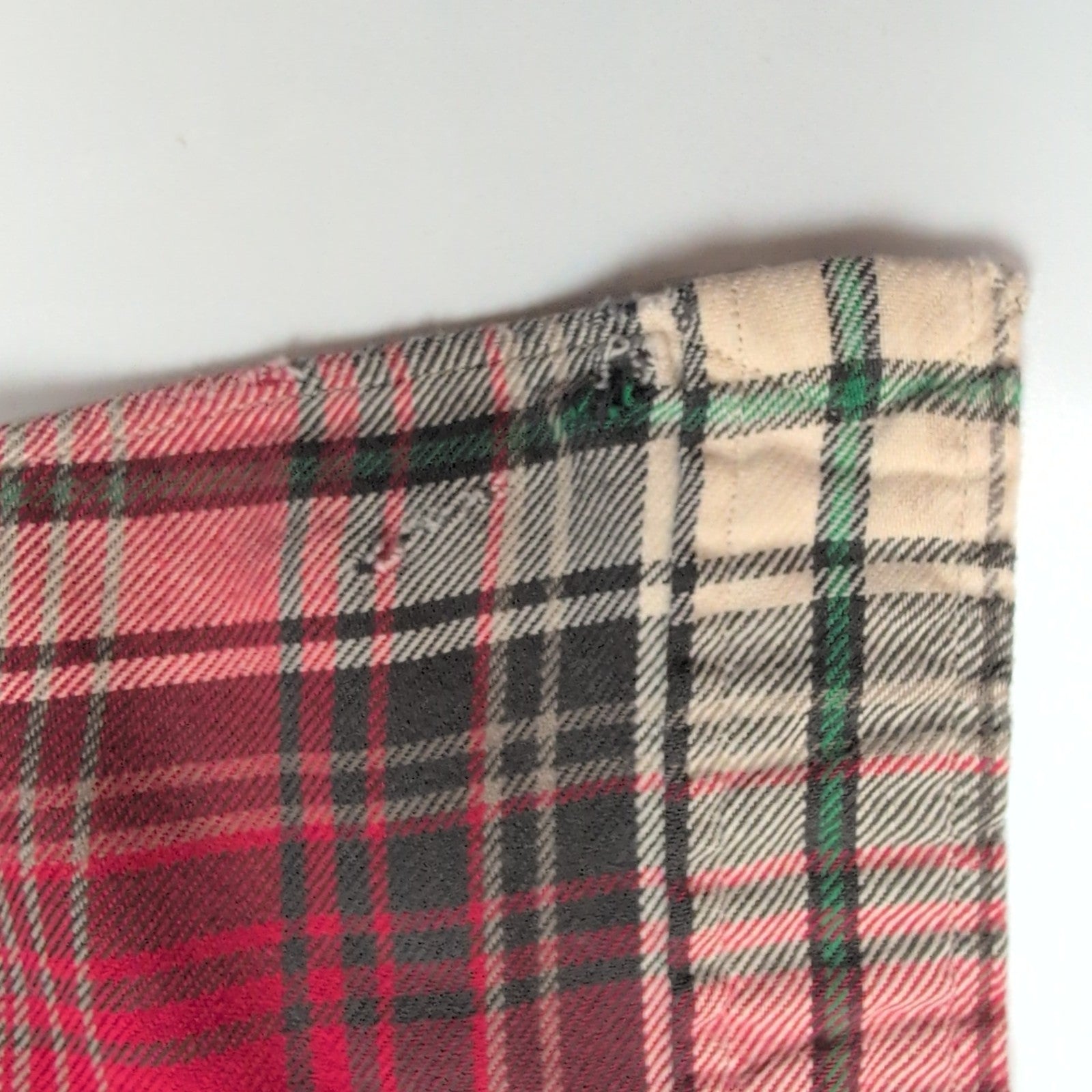 Chemise Ralph Lauren Flanelle Classic Fit L carreaux rouge vert manches longues
