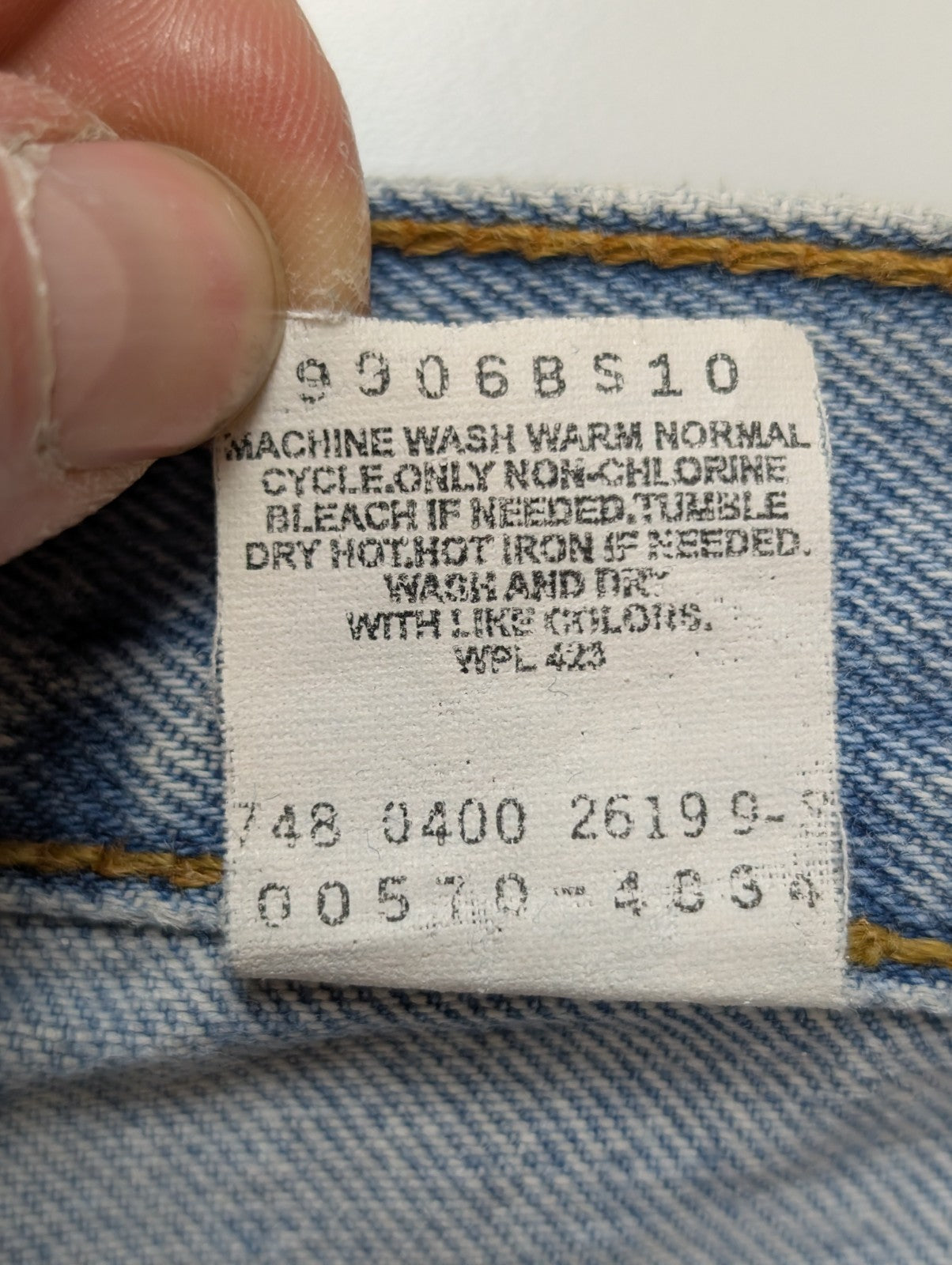 Jean Levi's 570 Vintage Rare Homme W38 L30 Bleu Très Clair Denim Loose Tapered