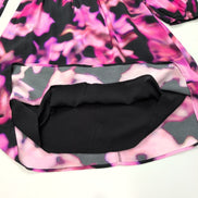 Robe COMMA 34 Cache-Cœur Noir Rose Motif Abstrait Neuve Étiquette