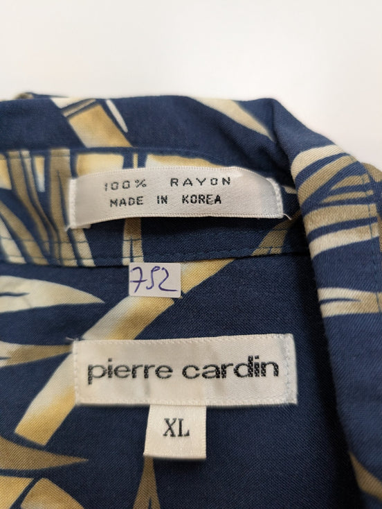 Chemise Hawaïenne Pierre Cardin 100% Rayonne Motif Bambou - Taille XL
