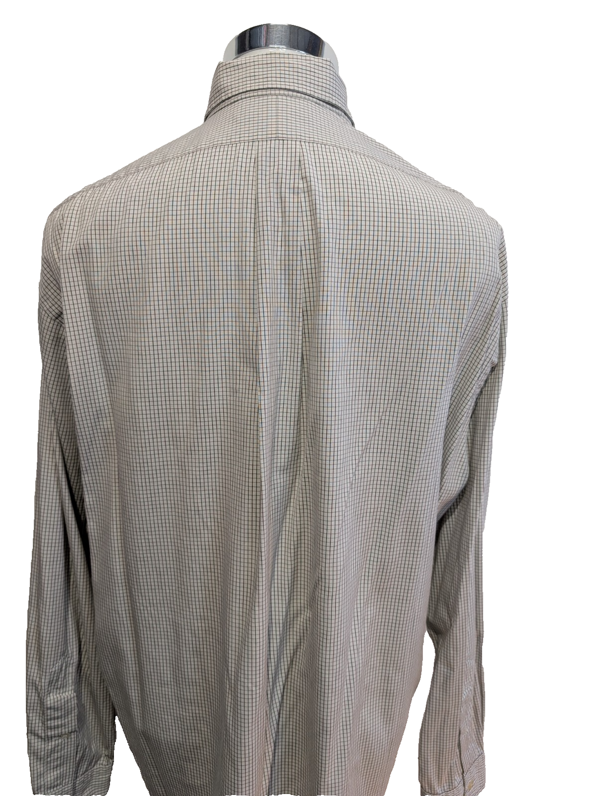Chemise Polo Ralph Lauren Shirt Golf XL Tilden Plaid Crème Vert Button Down