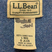 Gilet L.L. Bean Homme Bleu 100% Laine d'Agneau Lambswool - Taille L