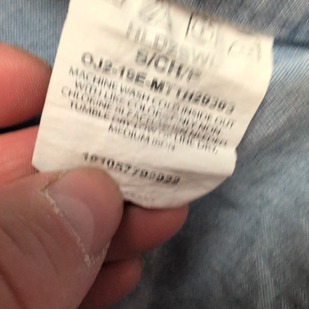 Chemise Wrangler stretch bleu effet jean 2 poches taille S manches longues #211e